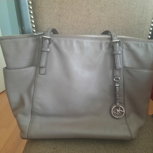 Michael Kors Saffiano Leather Jet Set Tote Shoulder Bag - Picture 1 of 9